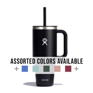Hydro Flask 40oz travel mug with straw, assorted colors available